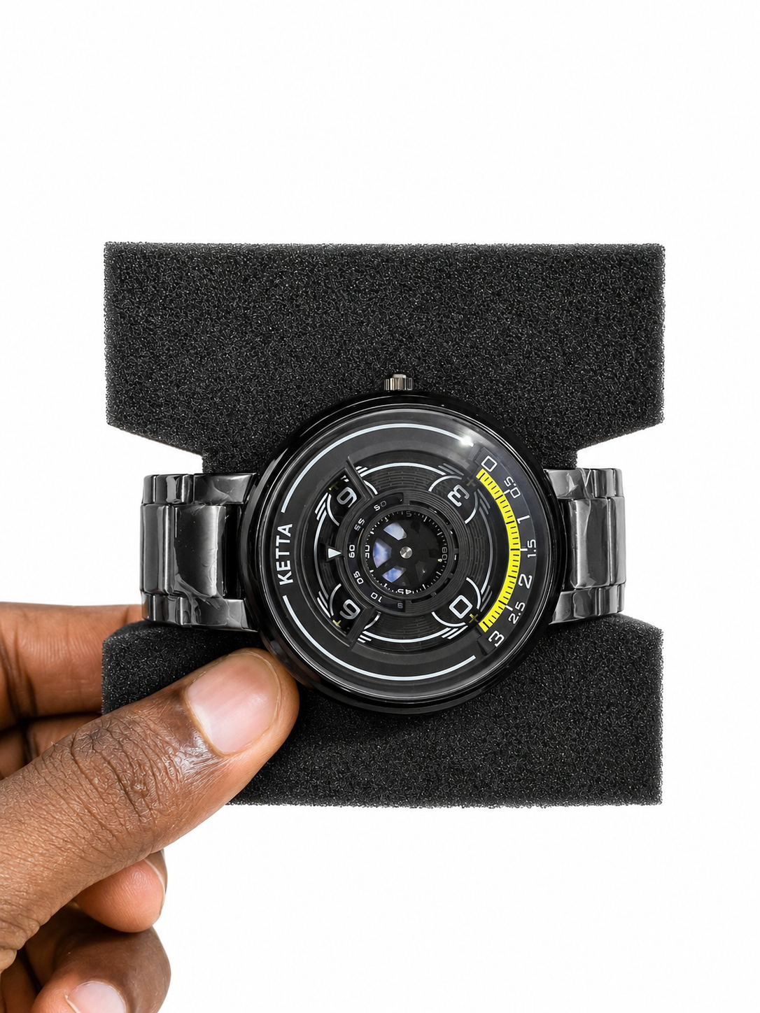 KETTA Black Dial Closeup